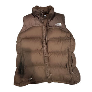 THE NORTH FACE NOVELTY NUPTSE PUFFER 700 DOWN Brown VEST Women’s